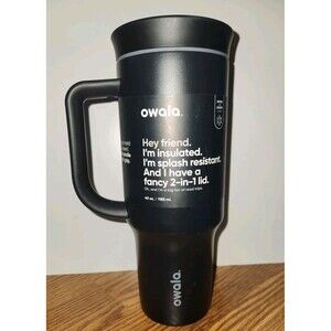 Owala 40oz Stainless Steel Tumbler with Handle - Panther Paw - No Straw